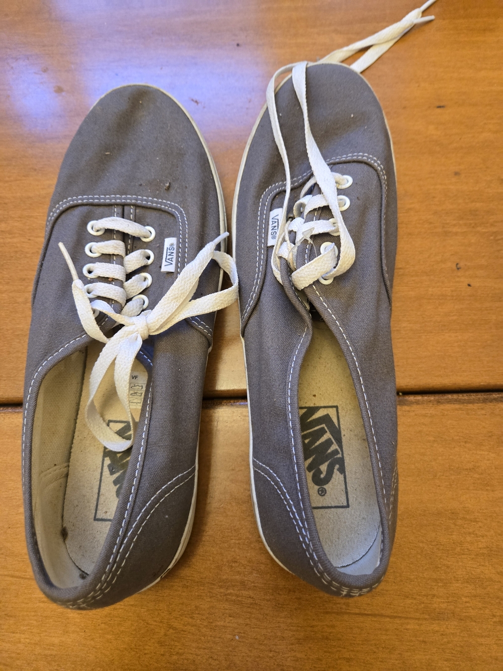 Vans Classic Gray Canvas Lace-Up Sneakers